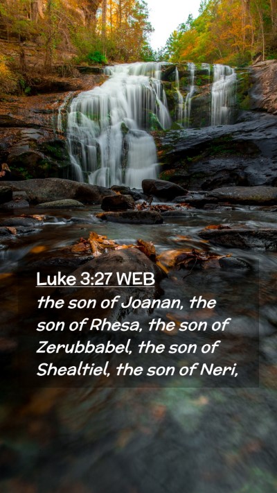 Picture 02 - Luke 3:27 WEB Mobile Phone Wallpaper - the son of Joanan, the son of Rhesa, the son of - Mobile Bible Verse Wallpaper