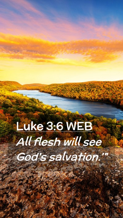 Picture 02 - Luke 3:6 WEB Mobile Phone Wallpaper - All flesh will see God's - Mobile Bible Verse Wallpaper