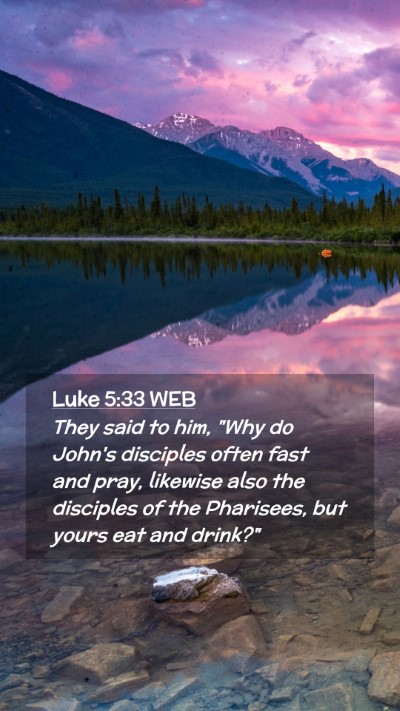 Picture 02 - Luke 5:33 WEB Mobile Phone Wallpaper - They said to him, 