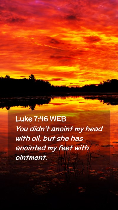 Picture 02 - Luke 7:46 WEB Mobile Phone Wallpaper - You didn't anoint my head with oil, but she has - Mobile Bible Verse Wallpaper
