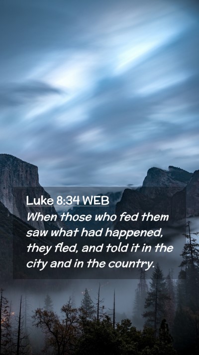 Picture 02 - Luke 8:34 WEB Mobile Phone Wallpaper - When those who fed them saw what had happened, - Mobile Bible Verse Wallpaper