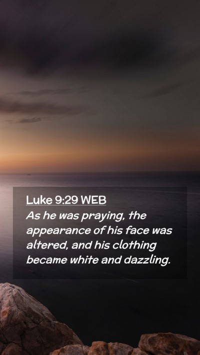 Picture 02 - Luke 9:29 WEB Mobile Phone Wallpaper - As he was praying, the appearance of his face was - Mobile Bible Verse Wallpaper