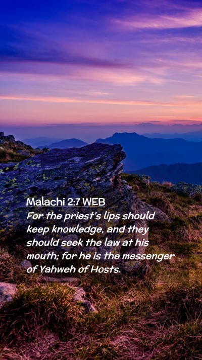 Picture 02 - Malachi 2:7 WEB Mobile Phone Wallpaper - For the priest's lips should keep knowledge, and - Mobile Bible Verse Wallpaper