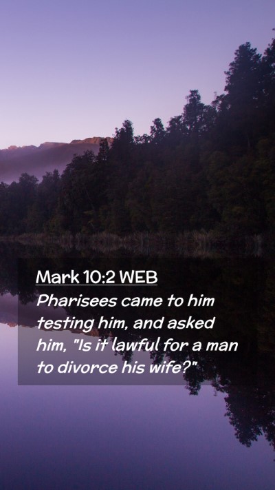 Picture 02 - Mark 10:2 WEB Mobile Phone Wallpaper - Pharisees came to him testing him, and asked him, - Mobile Bible Verse Wallpaper