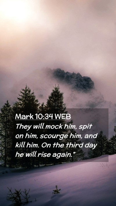 Picture 02 - Mark 10:34 WEB Mobile Phone Wallpaper - They will mock him, spit on him, scourge him, and - Mobile Bible Verse Wallpaper