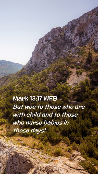 Picture 02 - Mark 13:17 WEB Mobile Phone Wallpaper - But woe to those who are with child and to those - Mobile Bible Verse Wallpaper