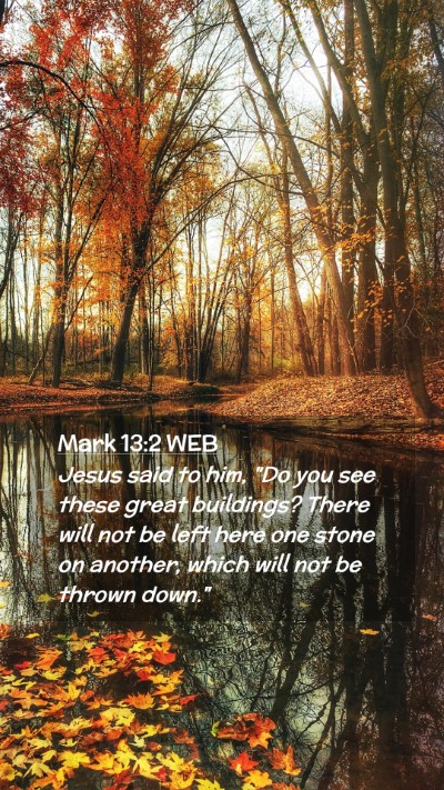 Picture 02 - Mark 13:2 WEB Mobile Phone Wallpaper - Jesus said to him, 