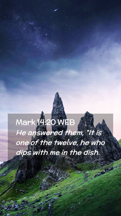 Picture 02 - Mark 14:20 WEB Mobile Phone Wallpaper - He answered them, 