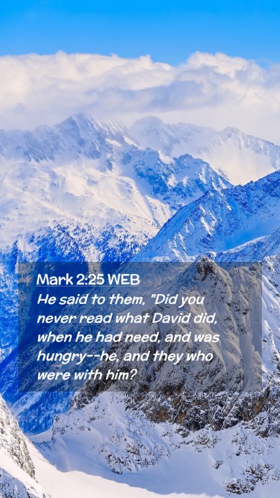 Picture 02 - Mark 2:25 WEB Mobile Phone Wallpaper - He said to them, 