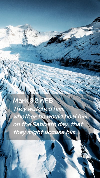 Picture 02 - Mark 3:2 WEB Mobile Phone Wallpaper - They watched him, whether he would heal him on - Mobile Bible Verse Wallpaper