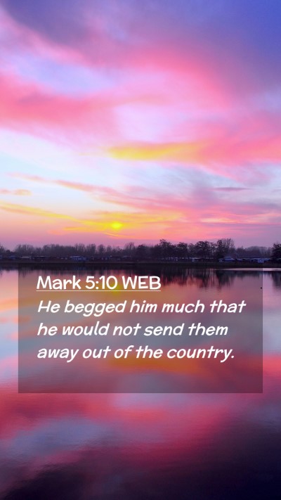 Picture 02 - Mark 5:10 WEB Mobile Phone Wallpaper - He begged him much that he would not send them - Mobile Bible Verse Wallpaper