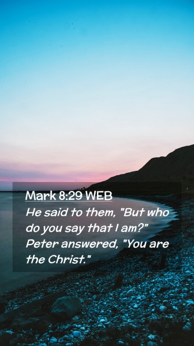 Picture 02 - Mark 8:29 WEB Mobile Phone Wallpaper - He said to them, 
