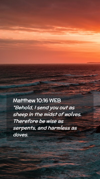 Picture 02 - Matthew 10:16 WEB Mobile Phone Wallpaper - 