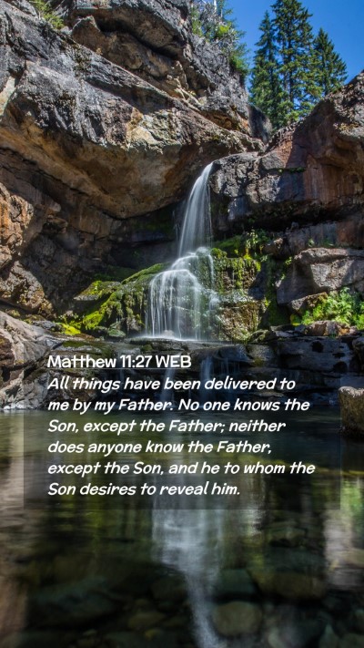 Picture 02 - Matthew 11:27 WEB Mobile Phone Wallpaper - All things have been delivered to me by my - Mobile Bible Verse Wallpaper