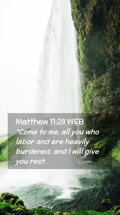 Picture 02 - Matthew 11:28 WEB Mobile Phone Wallpaper - 