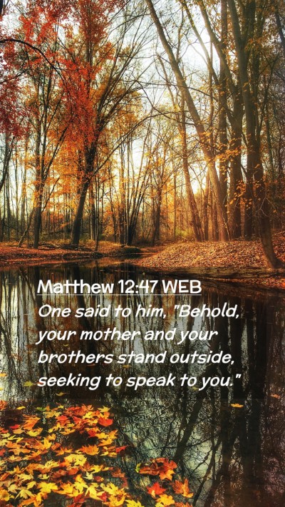Picture 02 - Matthew 12:47 WEB Mobile Phone Wallpaper - One said to him, 