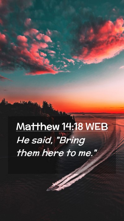 Picture 02 - Matthew 14:18 WEB Mobile Phone Wallpaper - He said, 