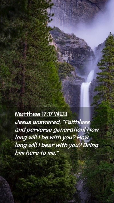 Picture 02 - Matthew 17:17 WEB Mobile Phone Wallpaper - Jesus answered, 