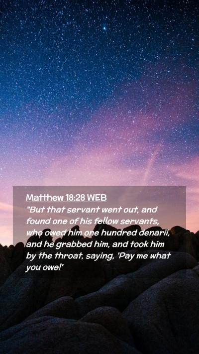 Picture 02 - Matthew 18:28 WEB Mobile Phone Wallpaper - 