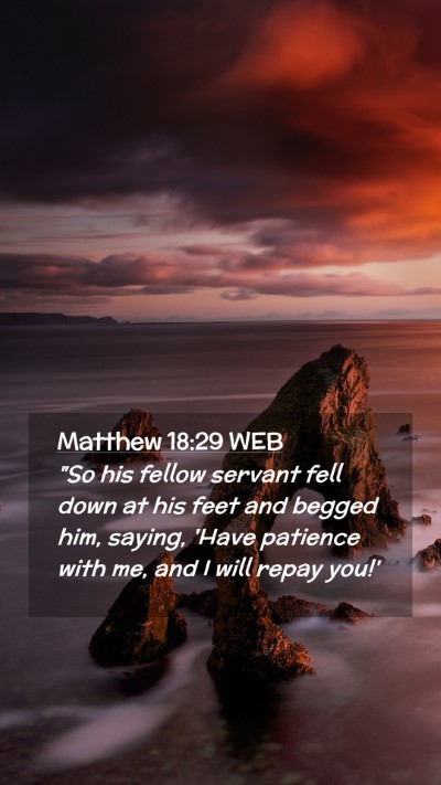 Picture 02 - Matthew 18:29 WEB Mobile Phone Wallpaper - 