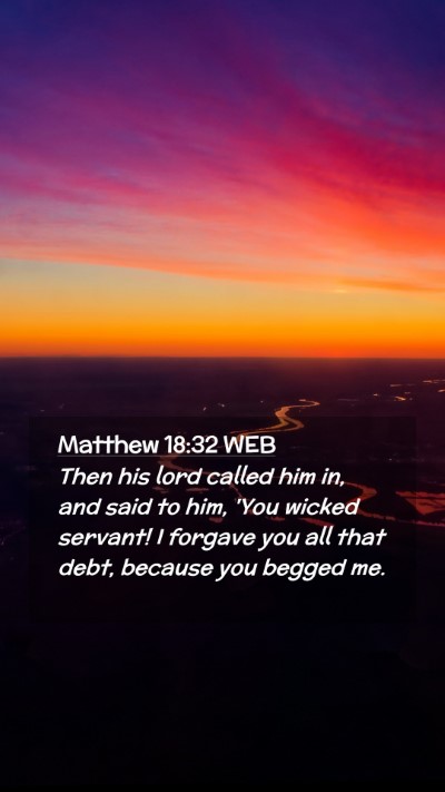 Picture 02 - Matthew 18:32 WEB Mobile Phone Wallpaper - Then his lord called him in, and said to him, - Mobile Bible Verse Wallpaper
