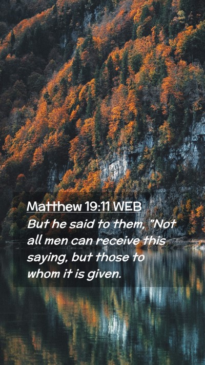Picture 02 - Matthew 19:11 WEB Mobile Phone Wallpaper - But he said to them, 