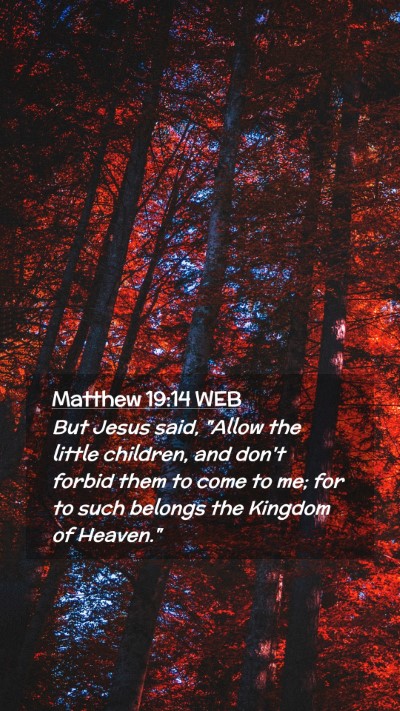 Picture 02 - Matthew 19:14 WEB Mobile Phone Wallpaper - But Jesus said, 