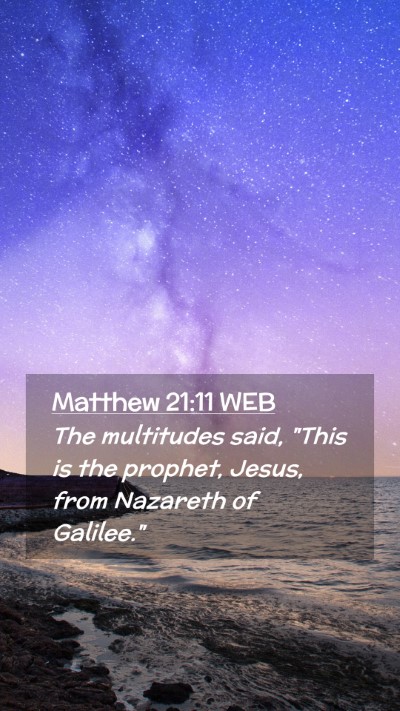 Picture 02 - Matthew 21:11 WEB Mobile Phone Wallpaper - The multitudes said, 