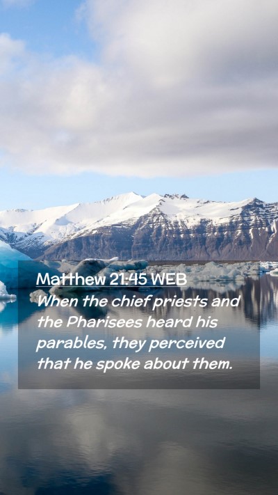 Picture 02 - Matthew 21:45 WEB Mobile Phone Wallpaper - When the chief priests and the Pharisees heard - Mobile Bible Verse Wallpaper