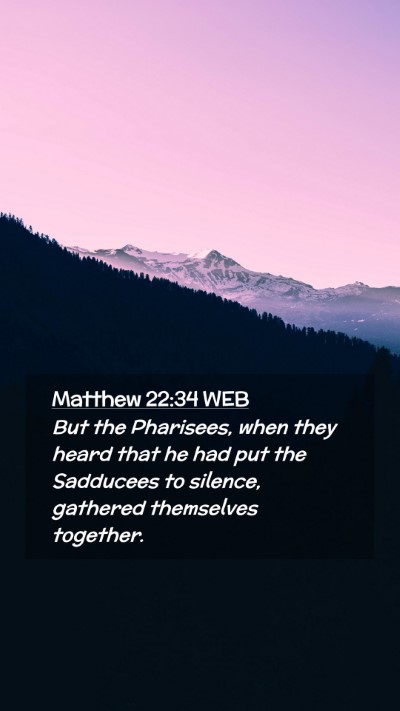 Picture 02 - Matthew 22:34 WEB Mobile Phone Wallpaper - But the Pharisees, when they heard that he had - Mobile Bible Verse Wallpaper