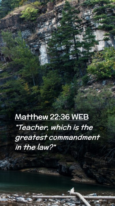 Picture 02 - Matthew 22:36 WEB Mobile Phone Wallpaper - 