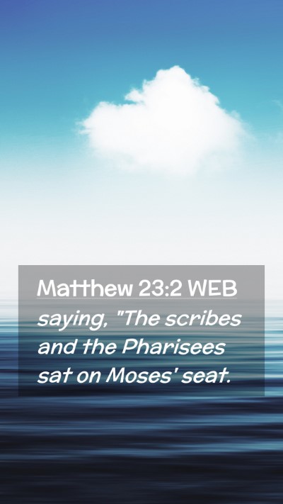Picture 02 - Matthew 23:2 WEB Mobile Phone Wallpaper - saying, 