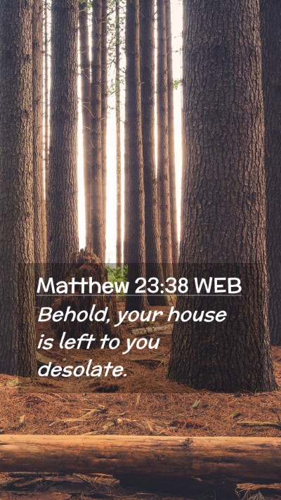 Picture 02 - Matthew 23:38 WEB Mobile Phone Wallpaper - Behold, your house is left to you - Mobile Bible Verse Wallpaper
