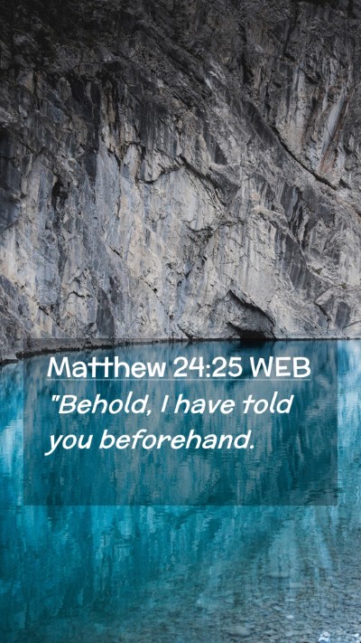Picture 02 - Matthew 24:25 WEB Mobile Phone Wallpaper - 
