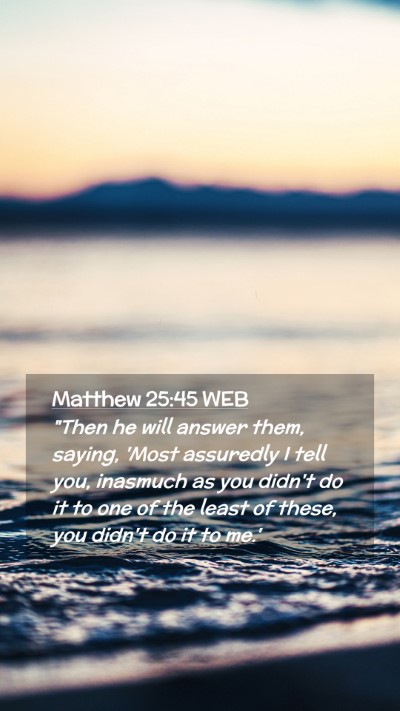 Picture 02 - Matthew 25:45 WEB Mobile Phone Wallpaper - 