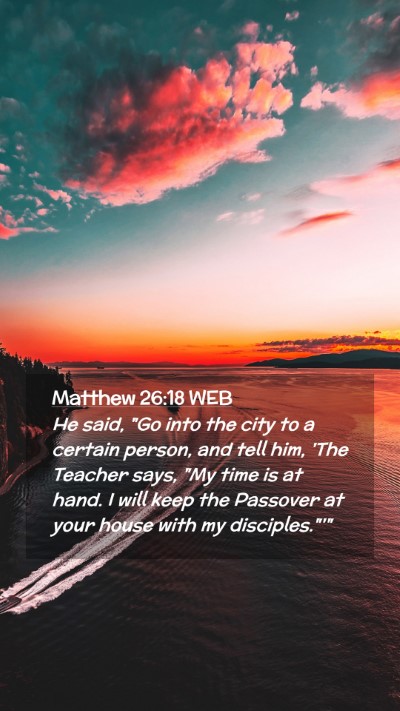 Picture 02 - Matthew 26:18 WEB Mobile Phone Wallpaper - He said, 