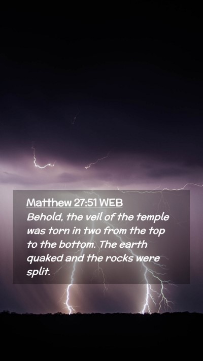 Picture 02 - Matthew 27:51 WEB Mobile Phone Wallpaper - Behold, the veil of the temple was torn in two - Mobile Bible Verse Wallpaper