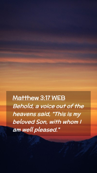 Picture 02 - Matthew 3:17 WEB Mobile Phone Wallpaper - Behold, a voice out of the heavens said, 