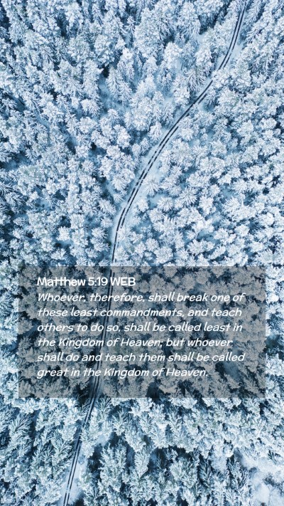 Picture 02 - Matthew 5:19 WEB Mobile Phone Wallpaper - Whoever, therefore, shall break one of these - Mobile Bible Verse Wallpaper
