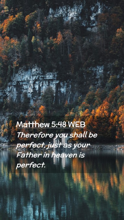 Picture 02 - Matthew 5:48 WEB Mobile Phone Wallpaper - Therefore you shall be perfect, just as your - Mobile Bible Verse Wallpaper