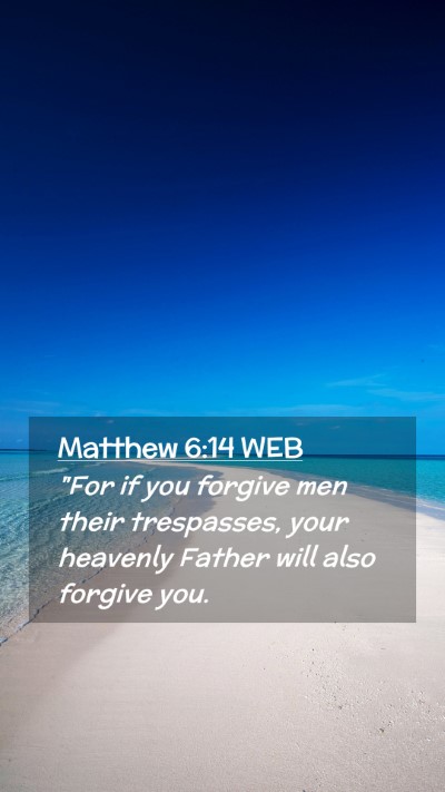 Picture 02 - Matthew 6:14 WEB Mobile Phone Wallpaper - 