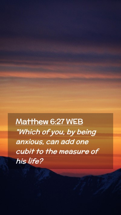 Picture 02 - Matthew 6:27 WEB Mobile Phone Wallpaper - 