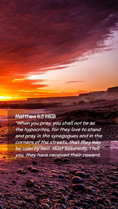 Picture 02 - Matthew 6:5 WEB Mobile Phone Wallpaper - 