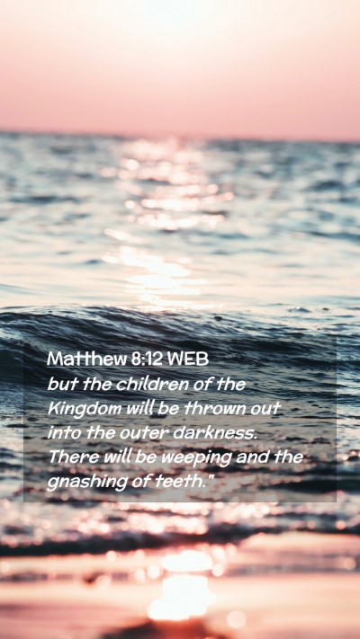 Picture 02 - Matthew 8:12 WEB Mobile Phone Wallpaper - but the children of the Kingdom will be thrown - Mobile Bible Verse Wallpaper