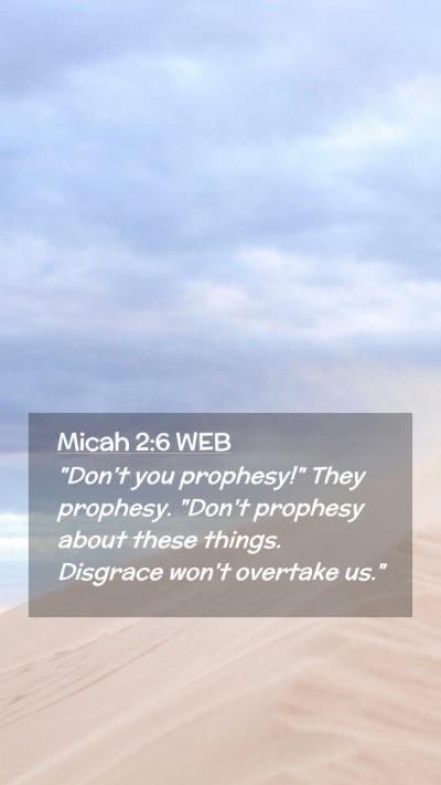 Picture 02 - Micah 2:6 WEB Mobile Phone Wallpaper - 