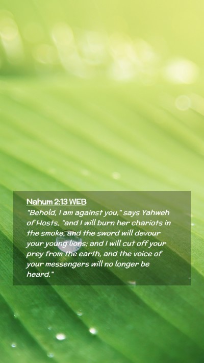 Picture 02 - Nahum 2:13 WEB Mobile Phone Wallpaper - 