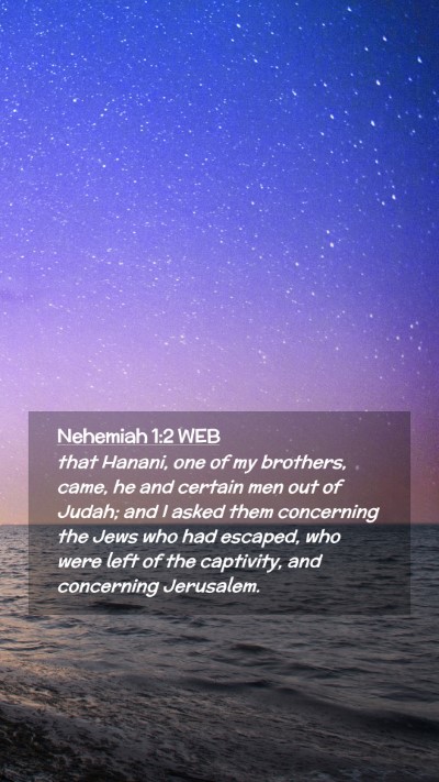 Picture 02 - Nehemiah 1:2 WEB Mobile Phone Wallpaper - that Hanani, one of my brothers, came, he and - Mobile Bible Verse Wallpaper