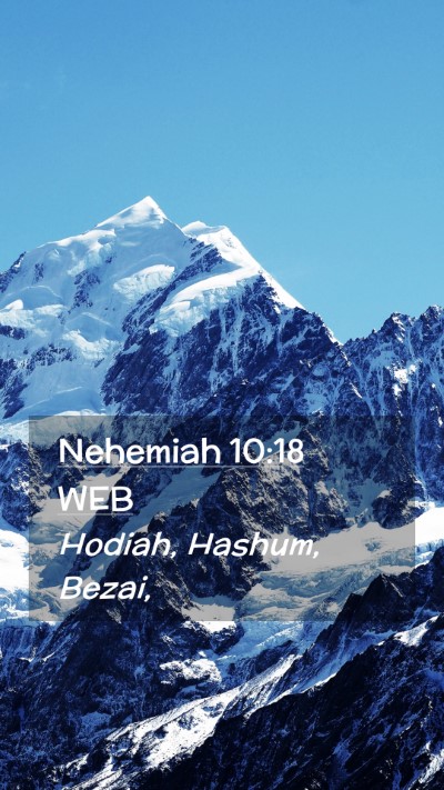 Picture 02 - Nehemiah 10:18 WEB Mobile Phone Wallpaper - Hodiah, Hashum, - Mobile Bible Verse Wallpaper