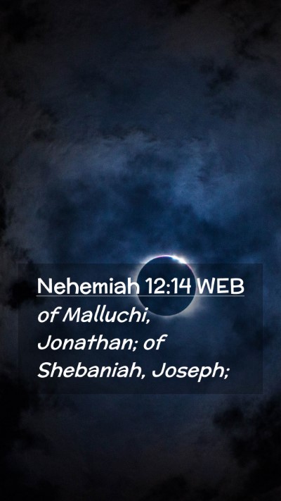 Picture 02 - Nehemiah 12:14 WEB Mobile Phone Wallpaper - of Malluchi, Jonathan; of Shebaniah, - Mobile Bible Verse Wallpaper