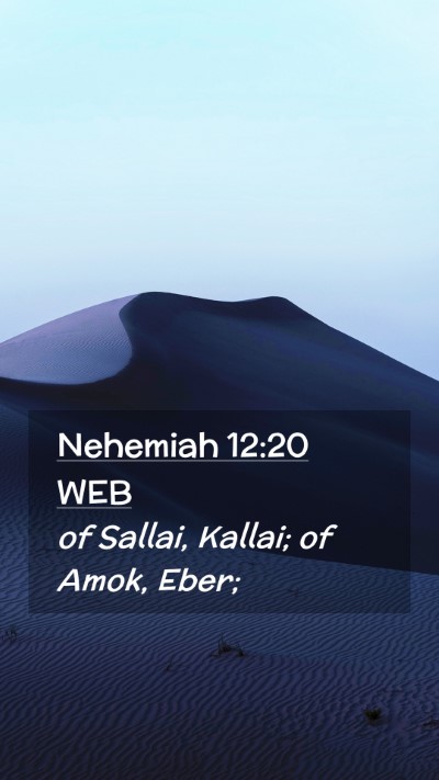 Picture 02 - Nehemiah 12:20 WEB Mobile Phone Wallpaper - of Sallai, Kallai; of Amok, - Mobile Bible Verse Wallpaper